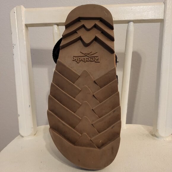 Reebok Beatnic Sandals Shoes Sherpa Brown Suede leather Black trim size 11 - Picture 9 of 12
